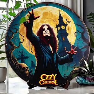 Ozzy Osbourne Prince Of Darkness  Limited Edition Metal Sign 8x8.  Collectible